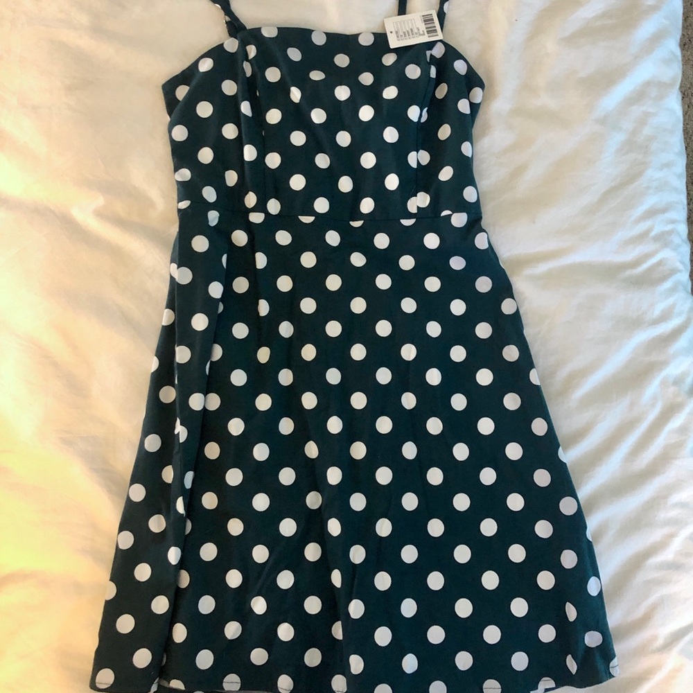 Urban Outfitters Green Polka Dot Dress - Picture 3 of 6